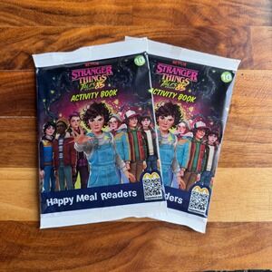 Set of 2 McDonald's Happy Meal Readers Stranger Things Netflix Activity Book #10